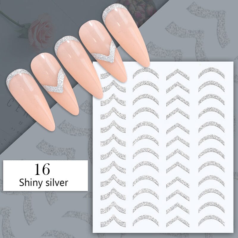 Reflective Glitter 3D Nail Sticker DIY Nails BORN PRETTY 16 