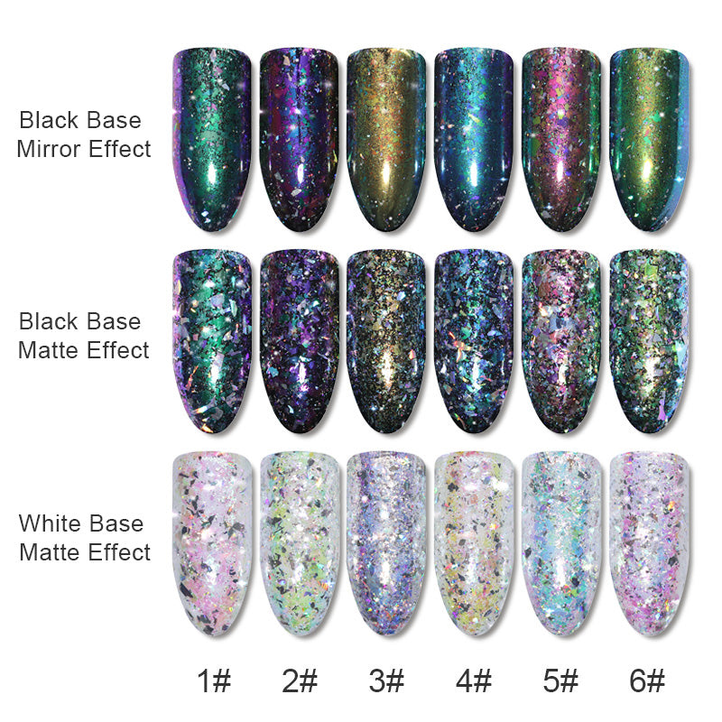 BORN PRETTY Aurora Chameleon Nail Glitter Sequins Flakes Nail Powder BORN PRETTY 
