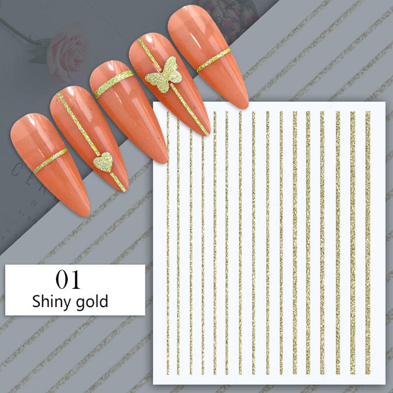Reflective Glitter 3D Nail Sticker DIY Nails BORN PRETTY 01 