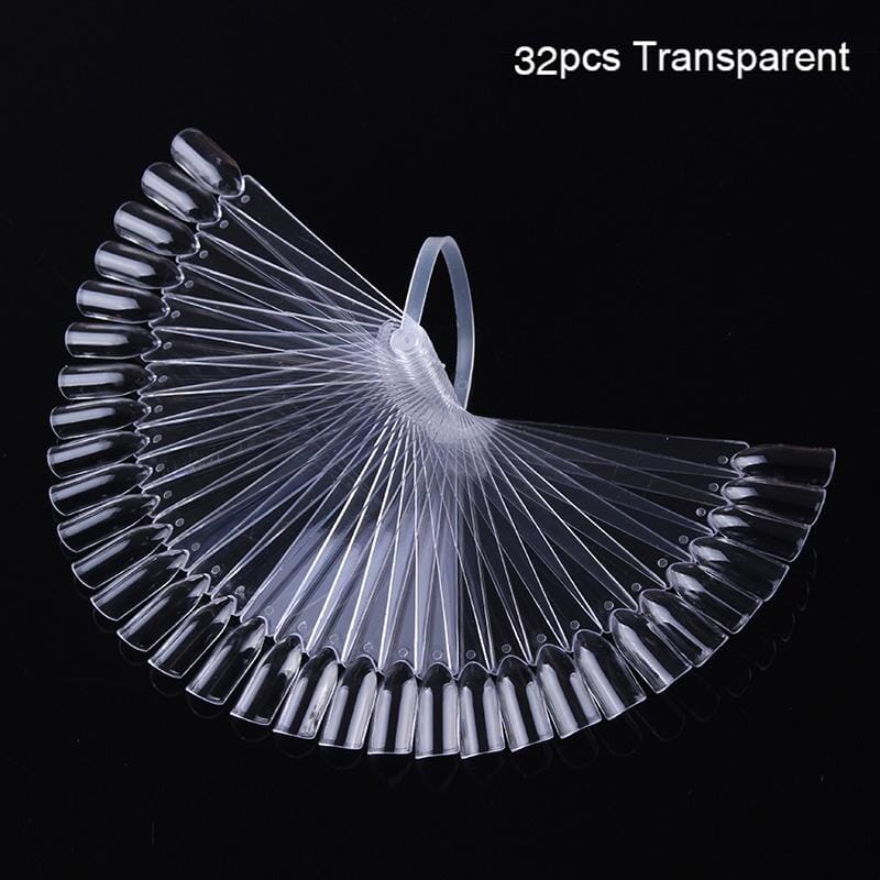 32Pcs Transparent Fan Display Nail Tips Tools & Accessories BORN PRETTY 