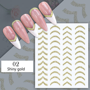 Reflective Glitter 3D Nail Sticker DIY Nails BORN PRETTY 02 