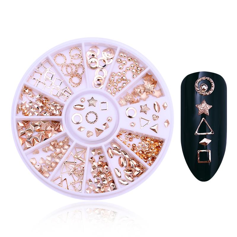 Rosegold Metal 3D Nail Decoration in Wheel BORN PRETTY 