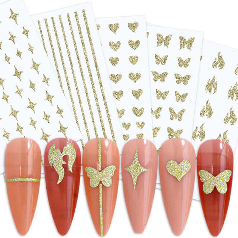 Reflective Glitter 3D Nail Sticker DIY Nails BORN PRETTY 