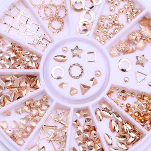 Rosegold Metal 3D Nail Decoration in Wheel BORN PRETTY 