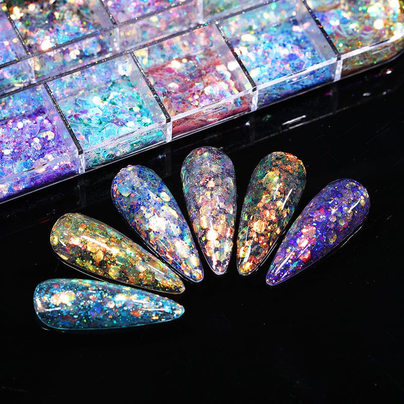 Colorful Glitter Sequins Nail Powder BORN PRETTY 