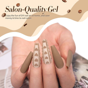 Coffee Latte - 6 Colors 10ml Gel Nail Polish Set Gel Nail Polish BORN PRETTY 