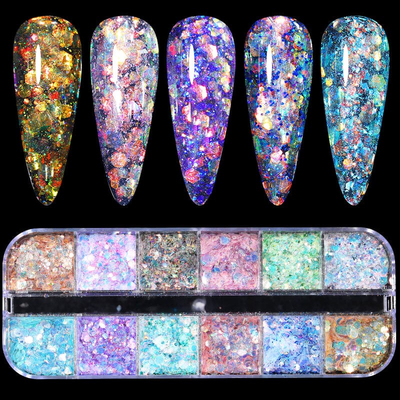 Colorful Glitter Sequins Nail Powder BORN PRETTY 