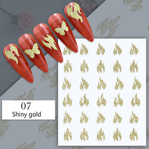 Reflective Glitter 3D Nail Sticker DIY Nails BORN PRETTY 07 