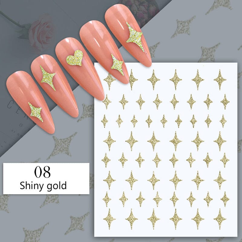Reflective Glitter 3D Nail Sticker DIY Nails BORN PRETTY 08 