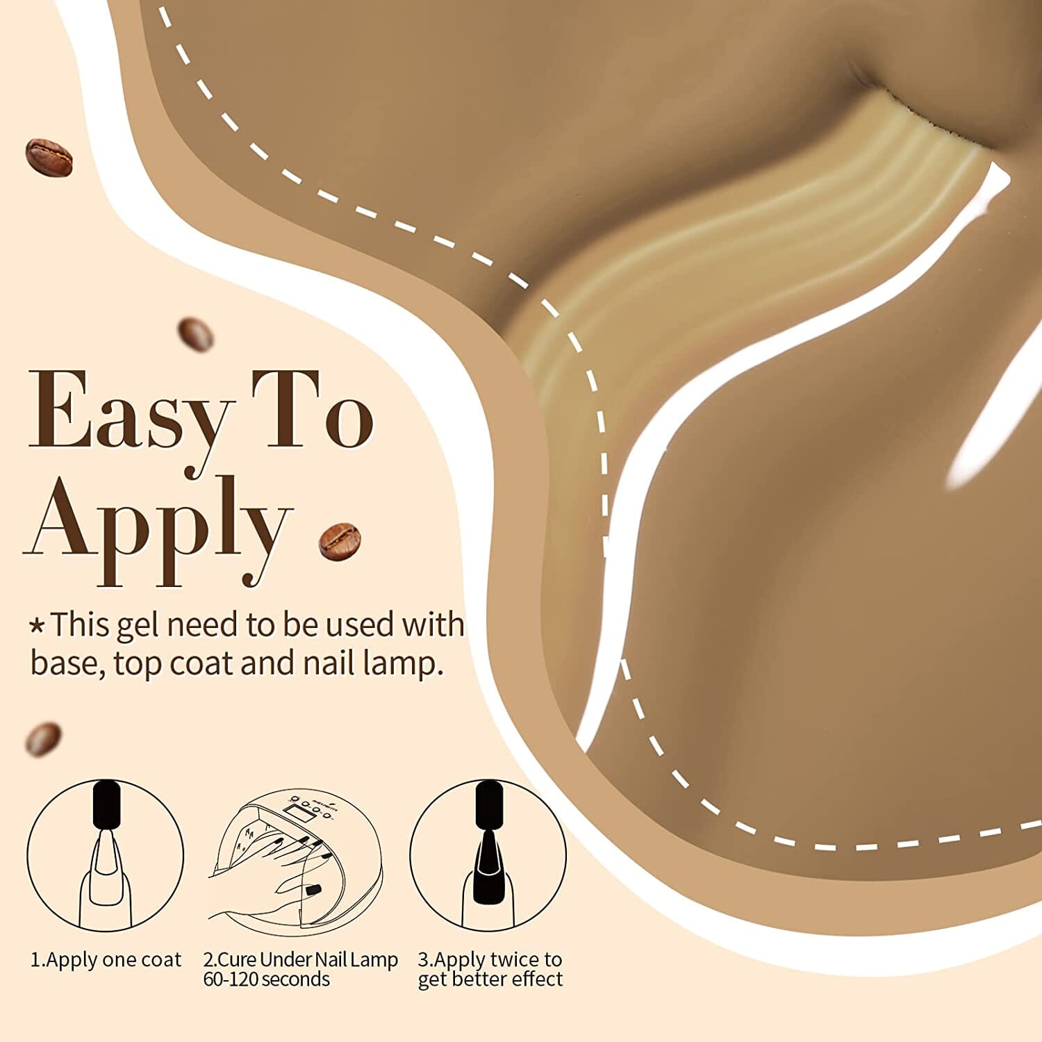 Coffee Latte - 6 Colors 10ml Gel Nail Polish Set Gel Nail Polish BORN PRETTY 