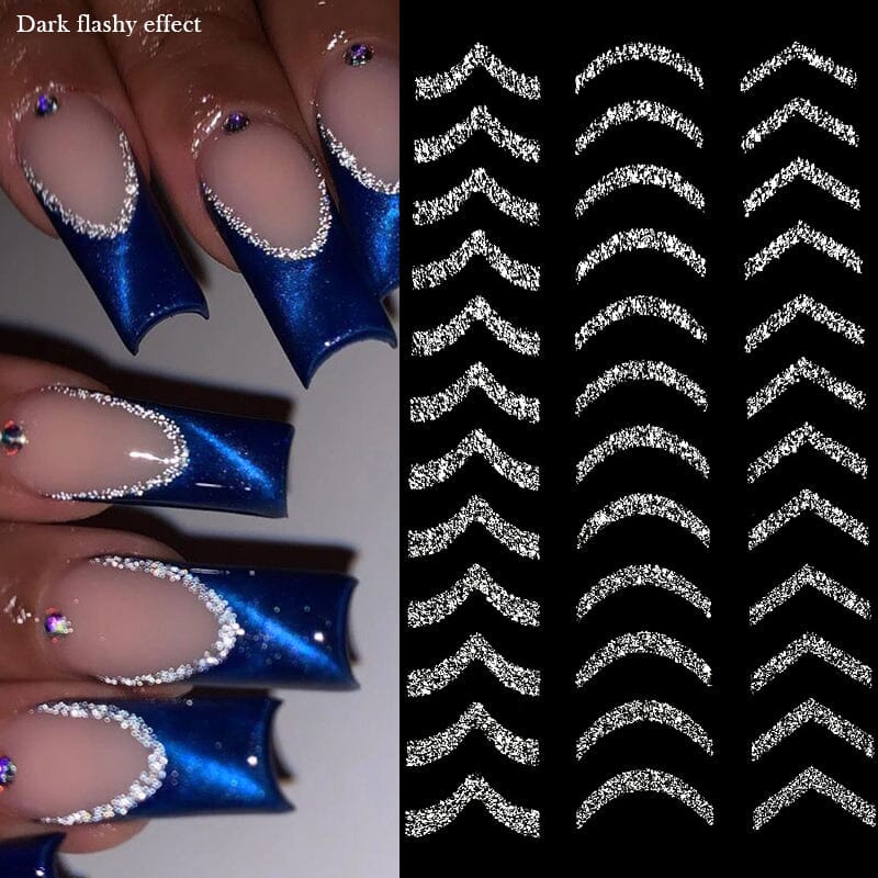 Reflective Glitter 3D Nail Sticker DIY Nails BORN PRETTY 