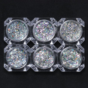 Aurora Glitter Chameleon Sequins Nail Powder BORN PRETTY 6 Colors 