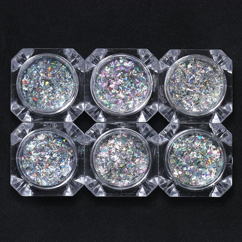 Aurora Glitter Chameleon Sequins Nail Powder BORN PRETTY 6 Colors 