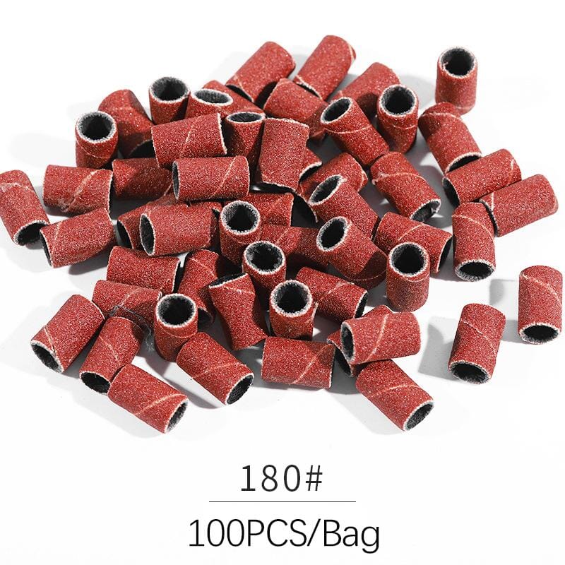 Nail Drill Bits Sanding Band 100Pcs Tools & Accessories BORN PRETTY 180# 