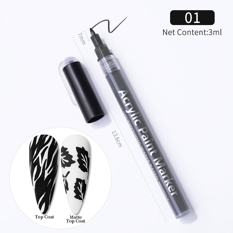 Nail Graffiti Pen for 3D Nail Art DIY Nail Polish Pen Nail Painting Manicure Tools Nail Tools BORN PRETTY 01 