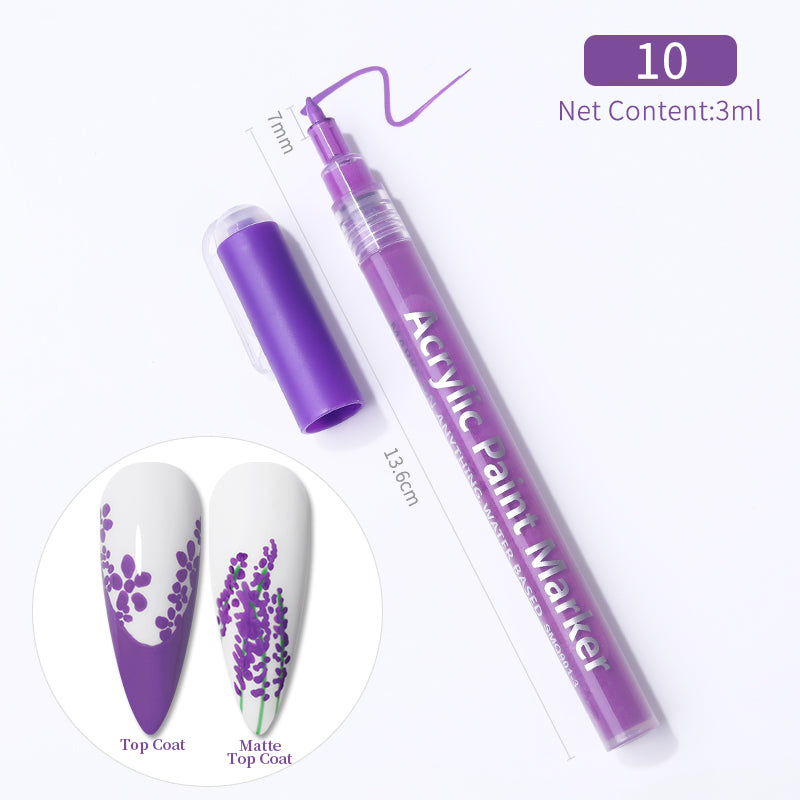 Nail Graffiti Pen for 3D Nail Art DIY Nail Polish Pen Nail Painting Manicure Tools Nail Tools BORN PRETTY 10 