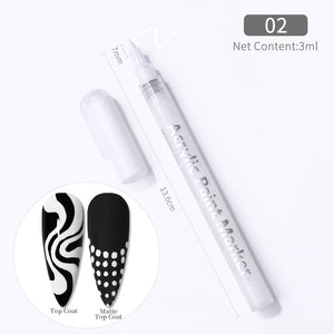 Nail Graffiti Pen for 3D Nail Art DIY Nail Polish Pen Nail Painting Manicure Tools Nail Tools BORN PRETTY 02 
