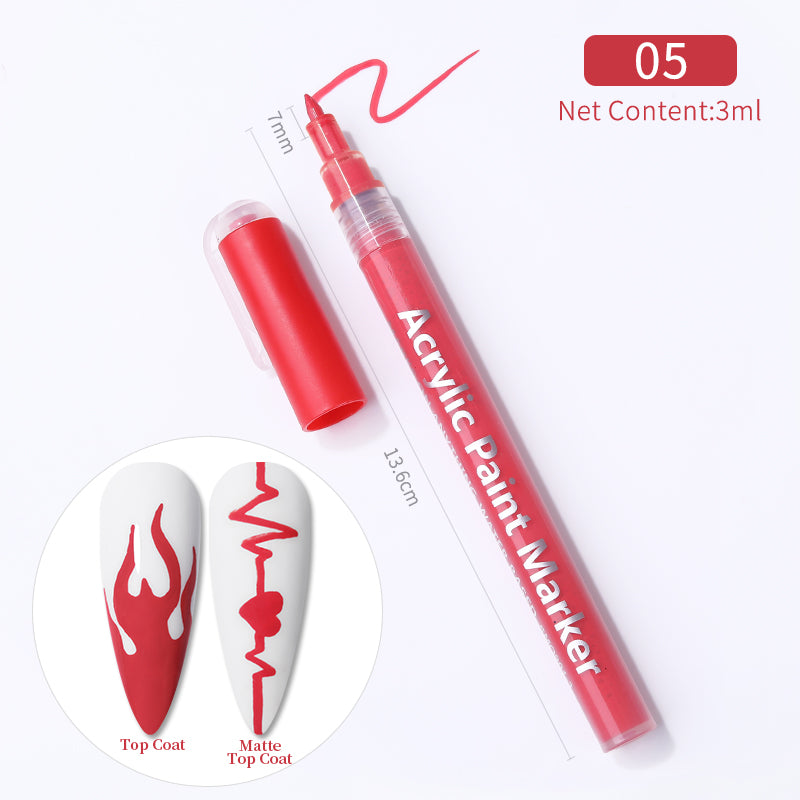 Nail Graffiti Pen for 3D Nail Art DIY Nail Polish Pen Nail Painting Manicure Tools Nail Tools BORN PRETTY 05 
