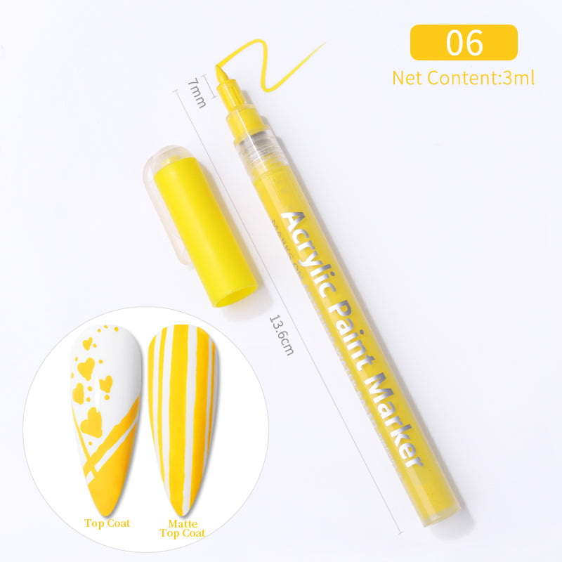 Nail Graffiti Pen for 3D Nail Art DIY Nail Polish Pen Nail Painting Manicure Tools Nail Tools BORN PRETTY 06 