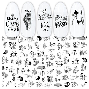 3D Nail Stickers Valentine Love Heart Sexy Lady Pattern Nail Tools BORN PRETTY 7 