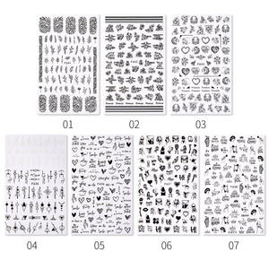 3D Nail Stickers Valentine Love Heart Sexy Lady Pattern Nail Tools BORN PRETTY 7 Patterns 