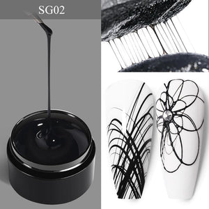 Spider Gel Nail Polish Drawing Gel BORN PRETTY SG02 Black 