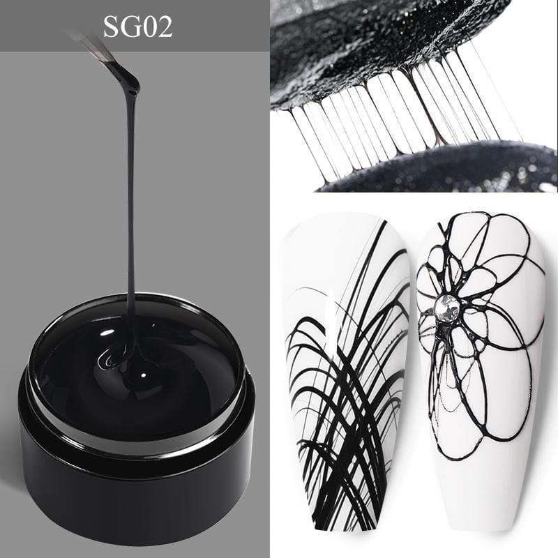 Spider Gel Nail Polish Drawing Gel BORN PRETTY SG02 Black 