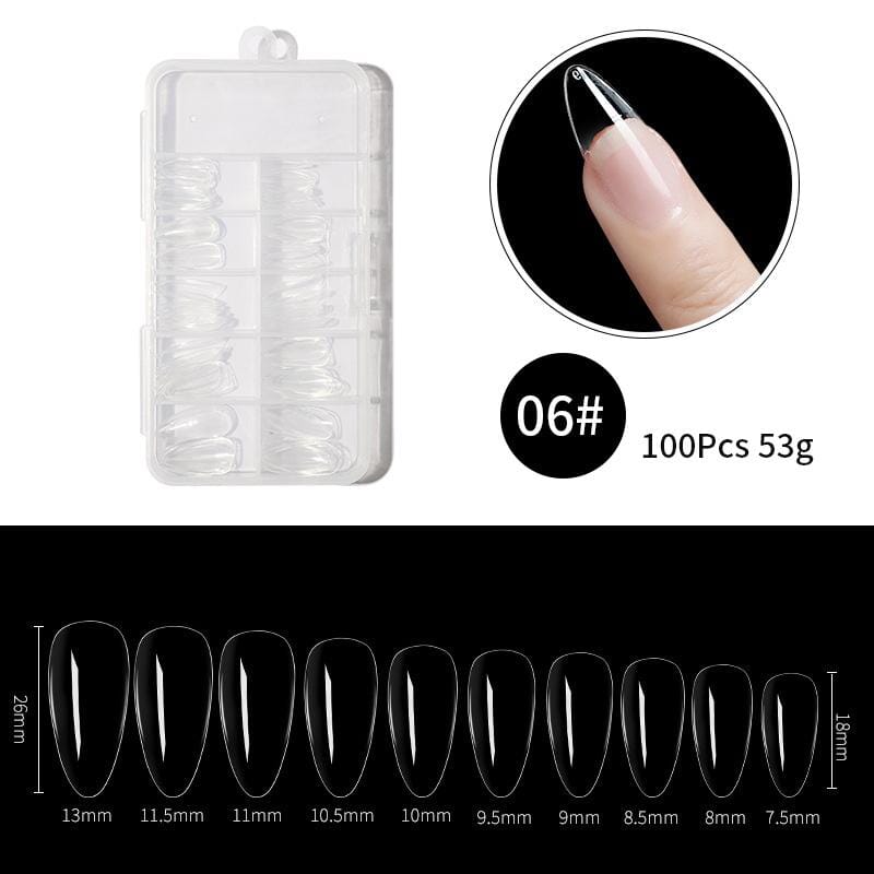 100Pcs/Box Transparent Nail Tips Tools & Accessories BORN PRETTY 06 