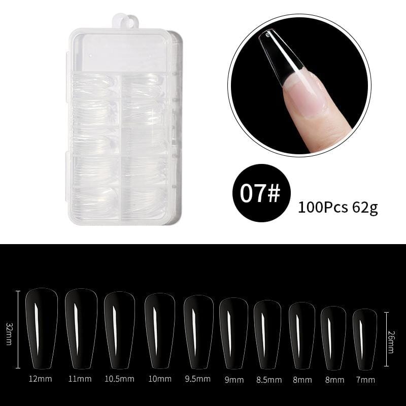 100Pcs/Box Transparent Nail Tips Tools & Accessories BORN PRETTY 07 