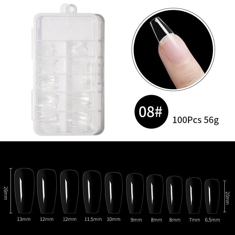 100Pcs/Box Transparent Nail Tips Tools & Accessories BORN PRETTY 08 