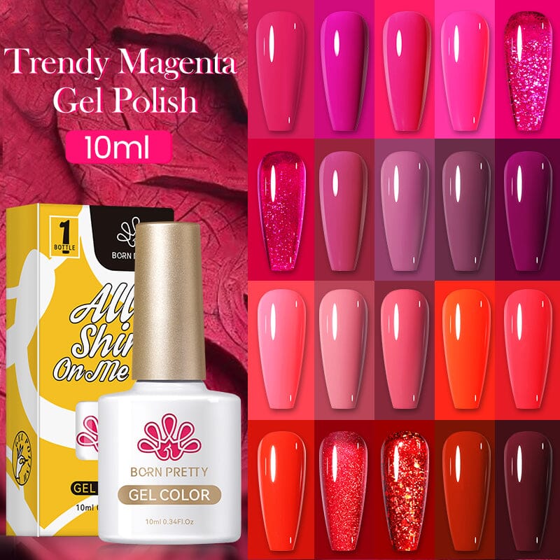 Trendy Magenta Gel Polish 10ml Gel Nail Polish BORN PRETTY 