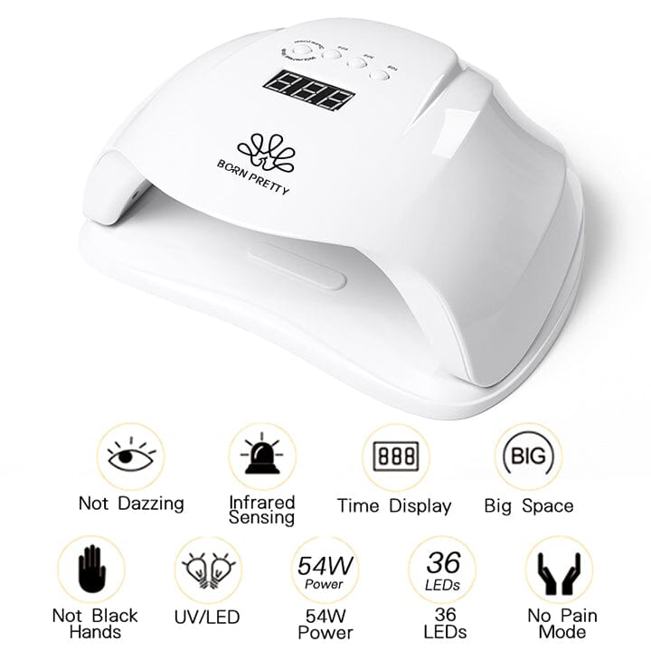 54W Nail Dryer UV LED Nail Lamp Machine Nail Tools BORN PRETTY 